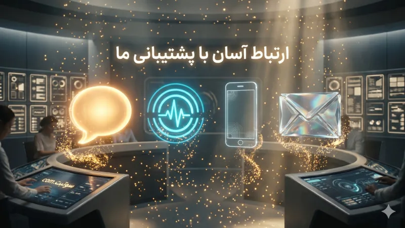 ارتباط آسان با پشتیبانی ما 💬